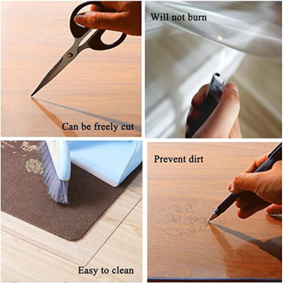 100mm Wide 2mm Thick  Clear Plastic Table Cloth Cover Wipeable PVC Waterproof Table Protector